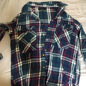 Plaid lightweight button down